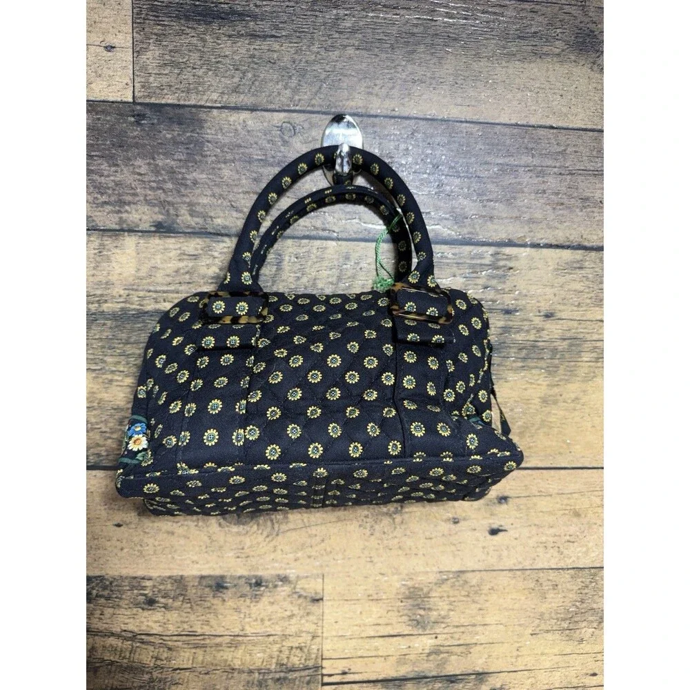 🔥 NEW & RARE VERA BRADLEY Vibrant Black Sun Sunflower Purse Wallet Retired NWT